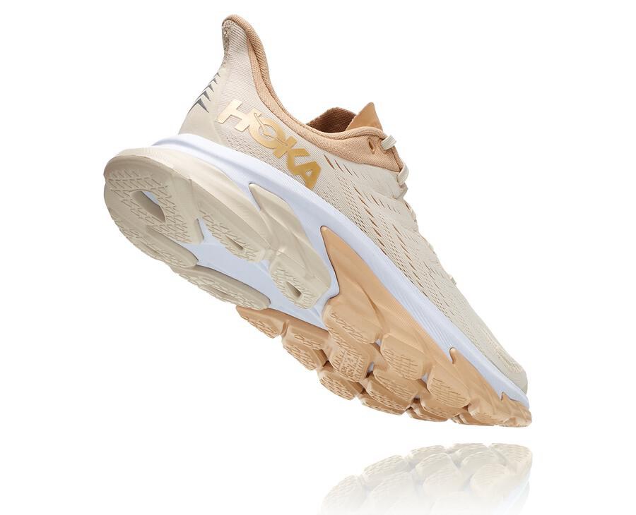 Hoka One One Womens Running Shoes - Clifton Edge - Beige - UMTR83162